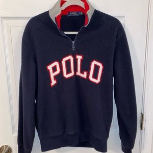 polo half zip sweatshirt